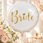 Baltas folinis balionas "Bride"